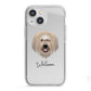 Catalan Sheepdog Personalised iPhone 13 Mini TPU Impact Case with White Edges