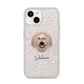 Catalan Sheepdog Personalised iPhone 14 Glitter Tough Case Starlight