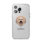 Catalan Sheepdog Personalised iPhone 14 Pro Max Clear Tough Case Silver