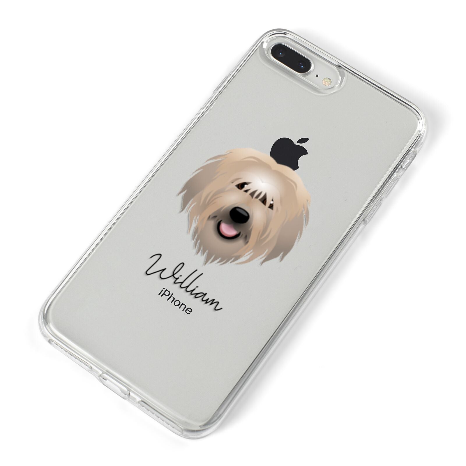 Catalan Sheepdog Personalised iPhone 8 Plus Bumper Case on Silver iPhone Alternative Image