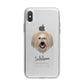 Catalan Sheepdog Personalised iPhone X Bumper Case on Silver iPhone Alternative Image 1
