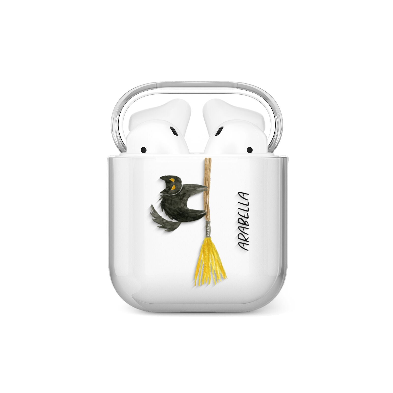 Cats on Broomsticks Halloween AirPods Case