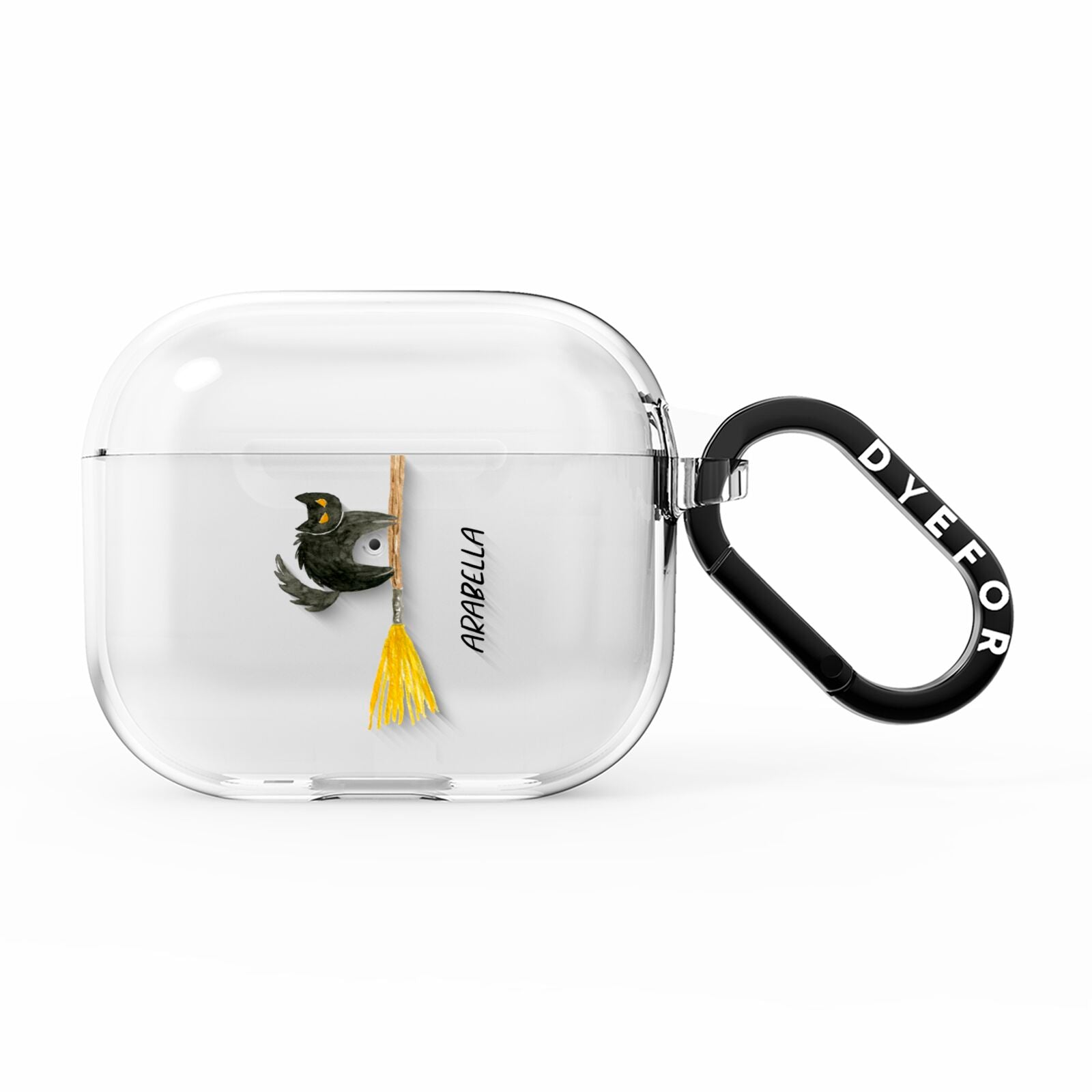 Cats on Broomsticks Halloween AirPods Clear Case 3rd Gen