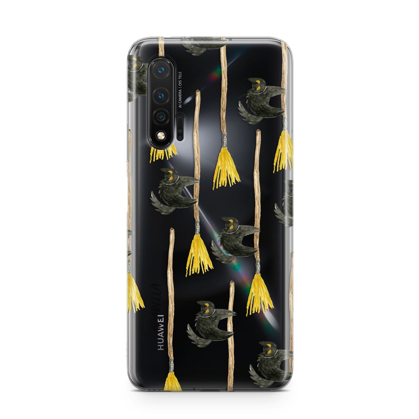 Cats on Broomsticks Halloween Huawei Nova 6 Phone Case