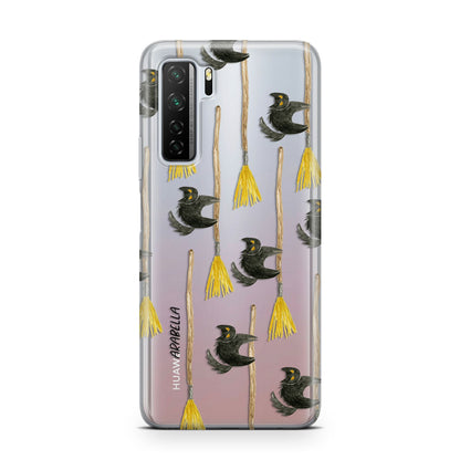 Cats on Broomsticks Halloween Huawei P40 Lite 5G Phone Case