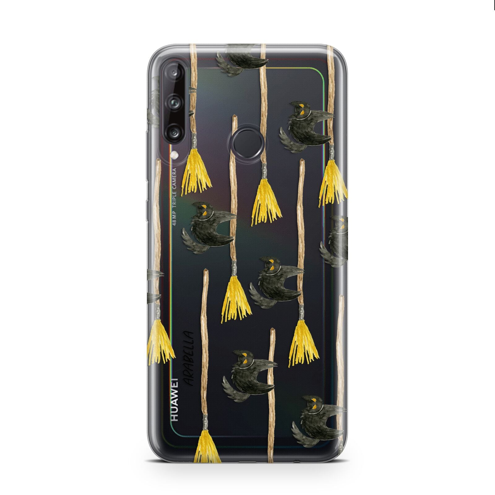 Cats on Broomsticks Halloween Huawei P40 Lite E Phone Case