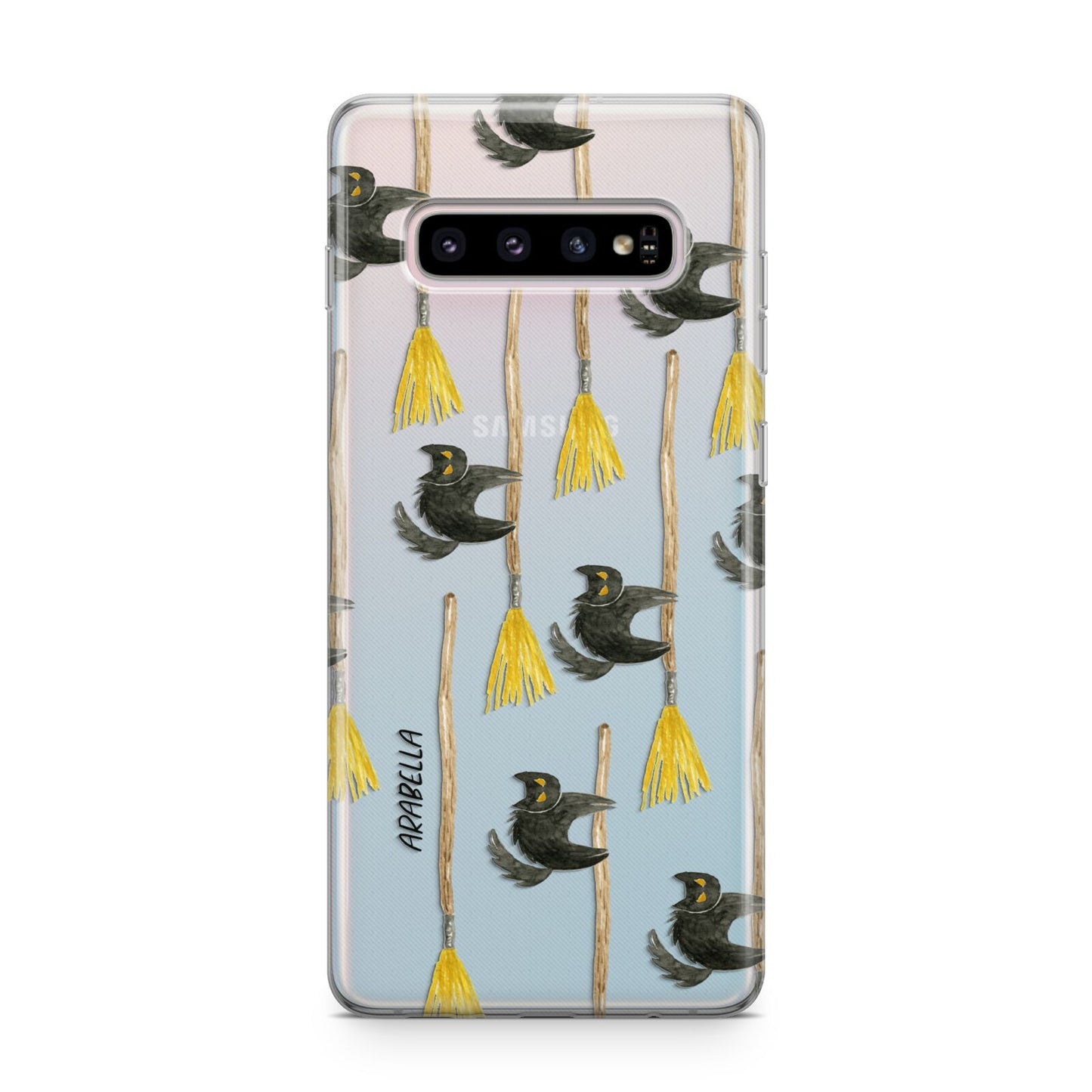 Cats on Broomsticks Halloween Samsung Galaxy S10 Plus Case