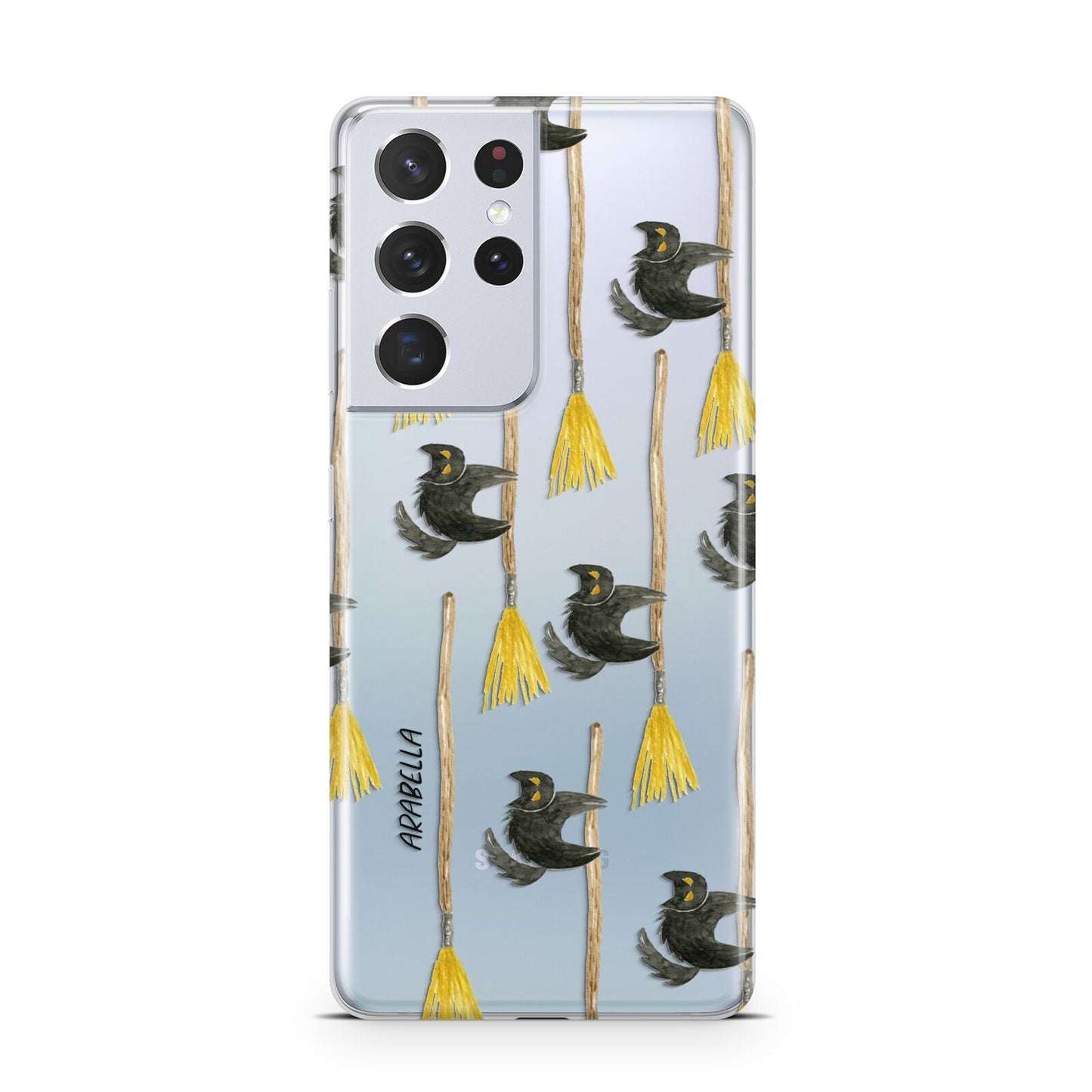 Cats on Broomsticks Halloween Samsung S21 Ultra Case