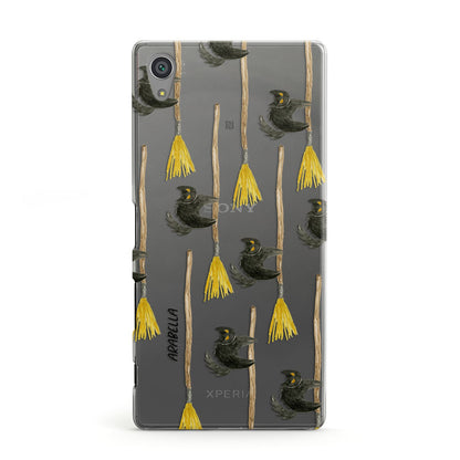 Cats on Broomsticks Halloween Sony Xperia Case