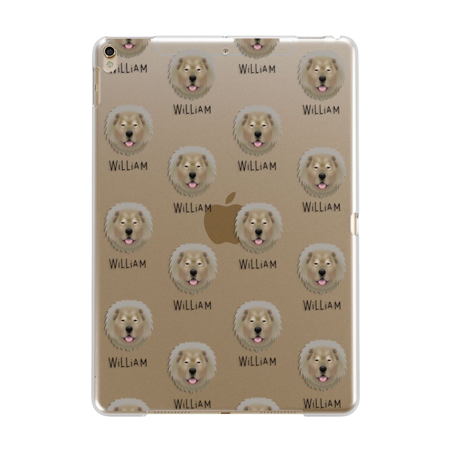 Causasian Shepherd Icon with Name Apple iPad Gold Case