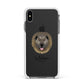 Causasian Shepherd Personalised Apple iPhone Xs Max Impact Case White Edge on Black Phone