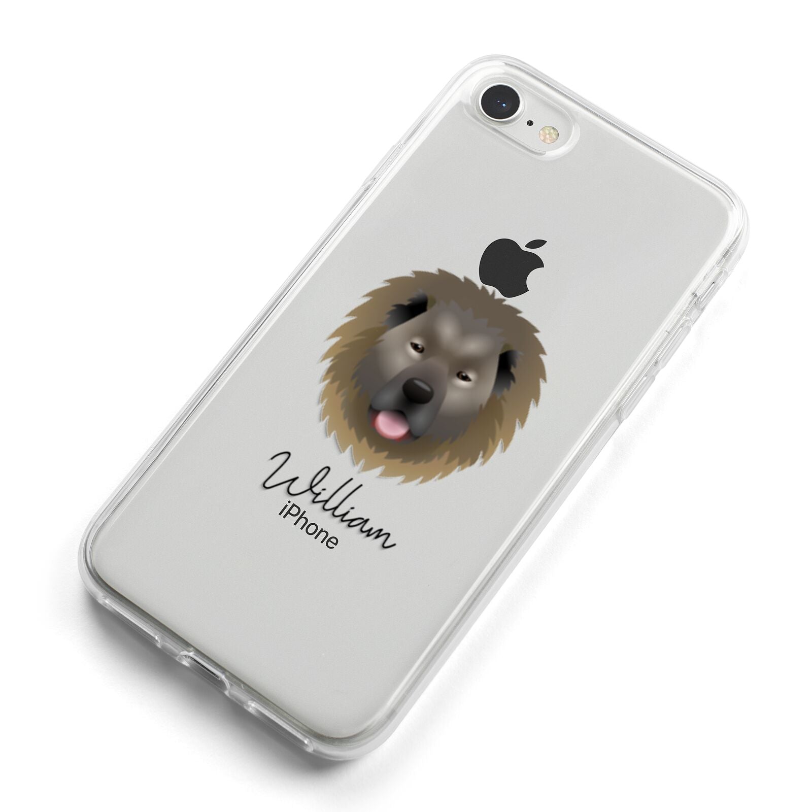 Causasian Shepherd Personalised iPhone 8 Bumper Case on Silver iPhone Alternative Image