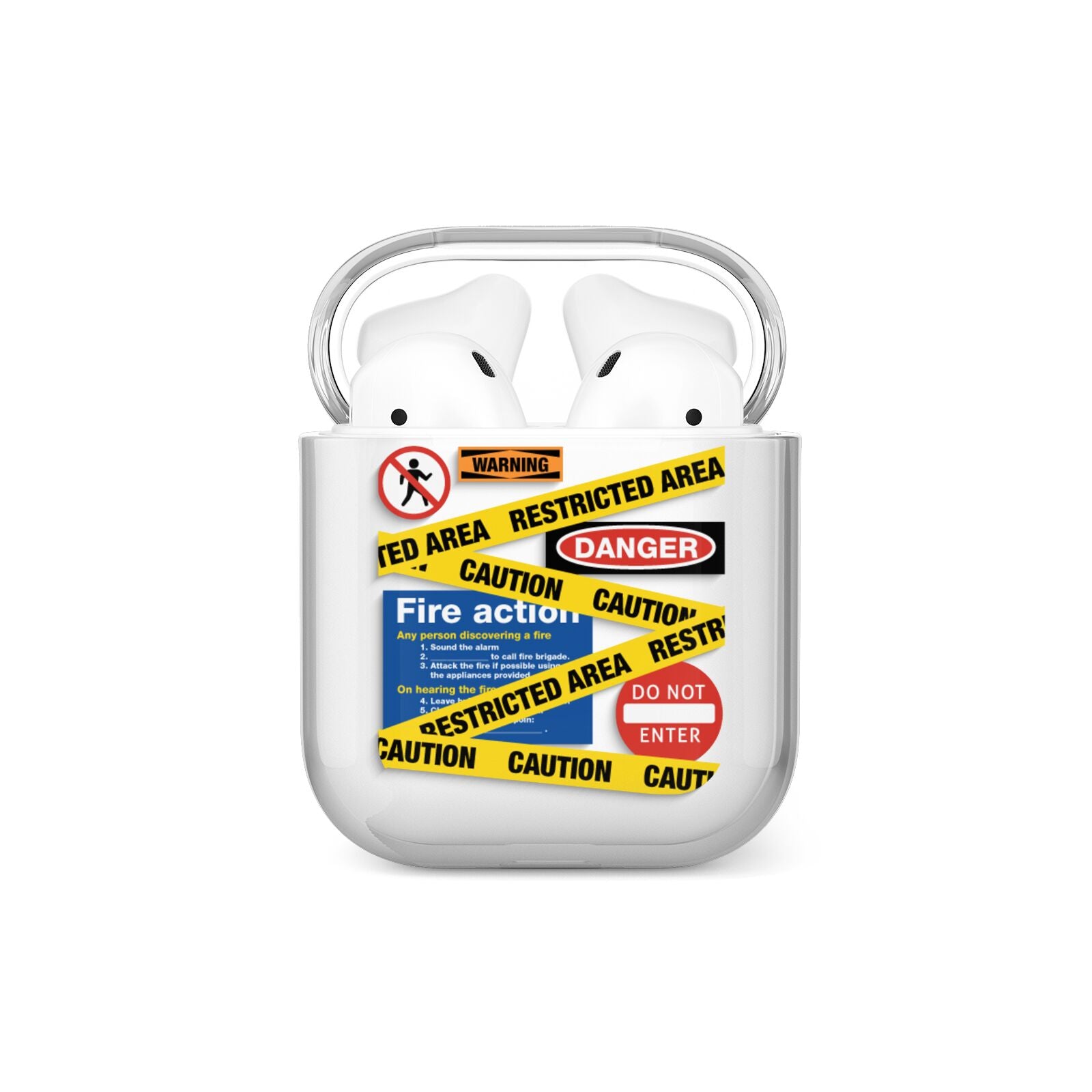 Caution Stickers AirPods Case