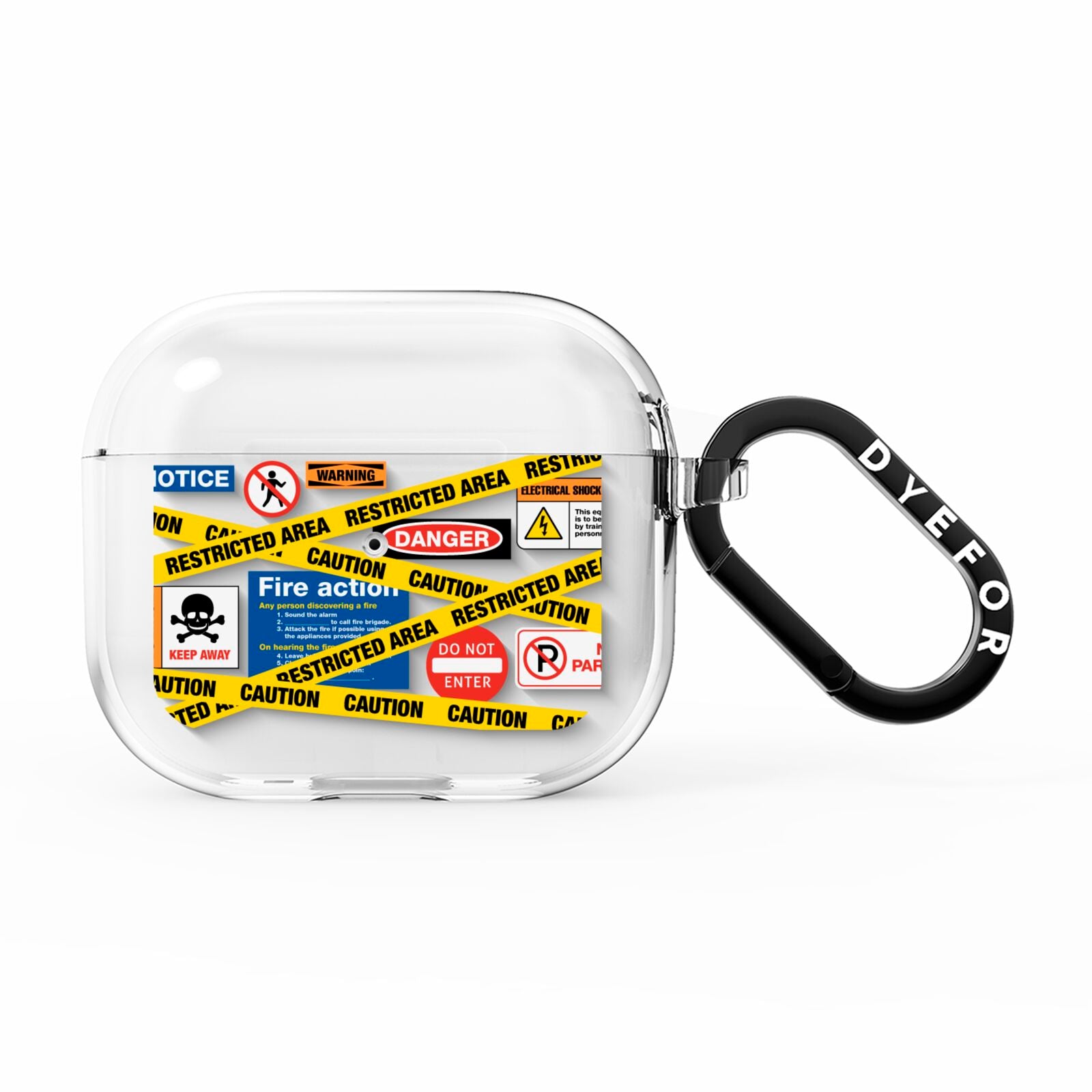 Caution Stickers AirPods Clear Case 3rd Gen