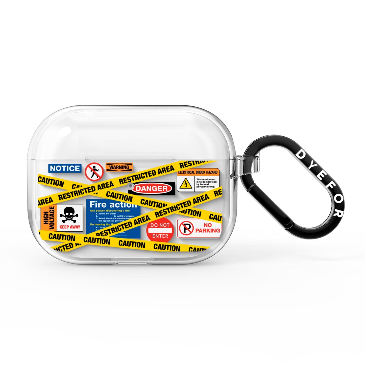 Caution Stickers AirPods Pro Clear Case