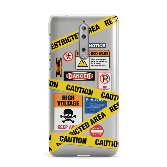 Caution Stickers Nokia Case