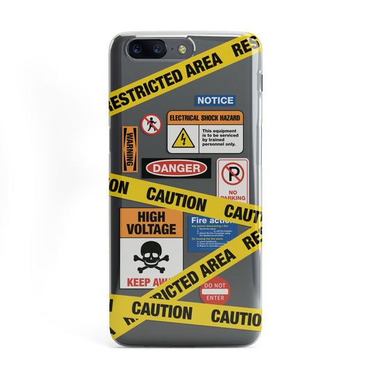 Caution Stickers OnePlus Case