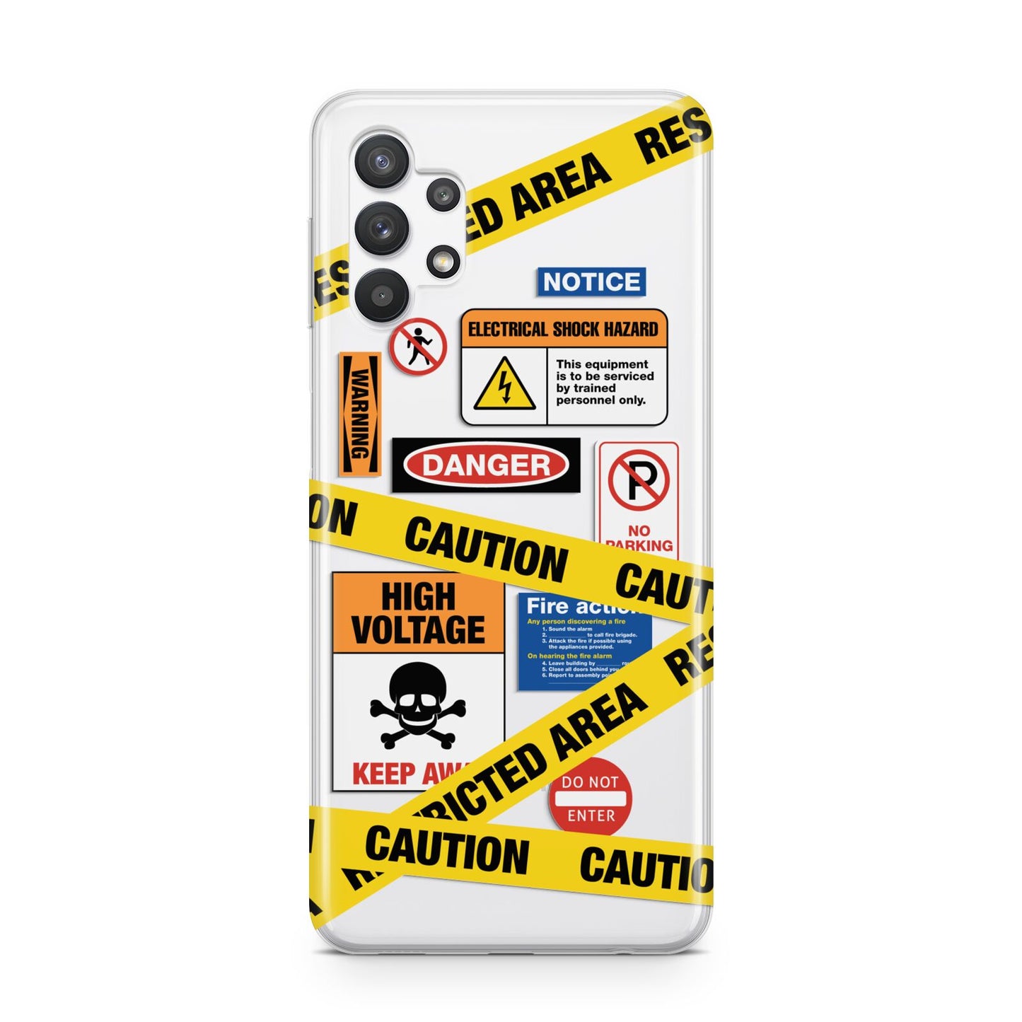 Caution Stickers Samsung A32 5G Case