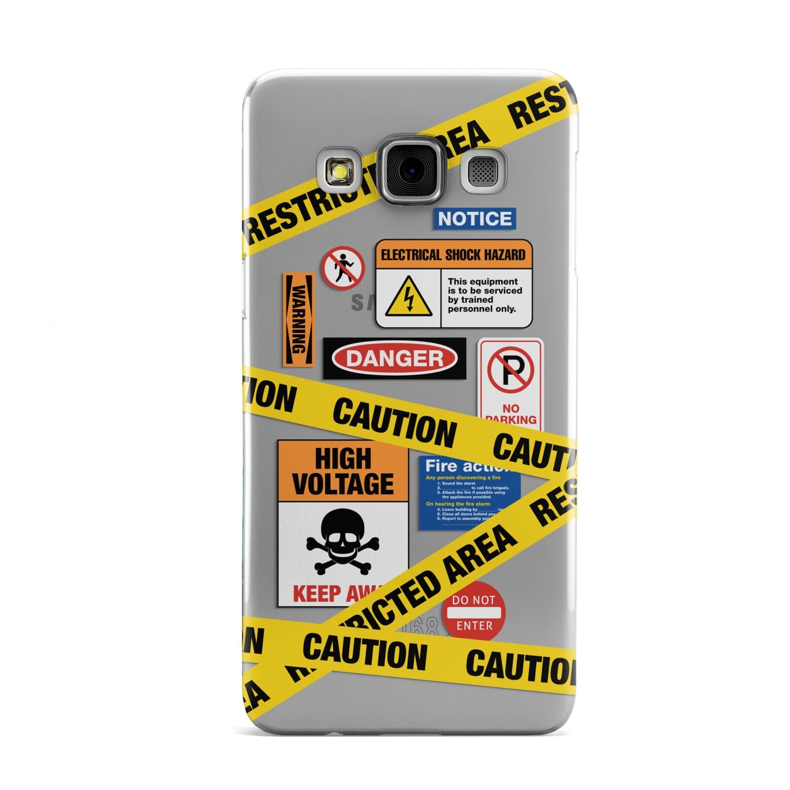 Caution Stickers Samsung Galaxy A3 Case