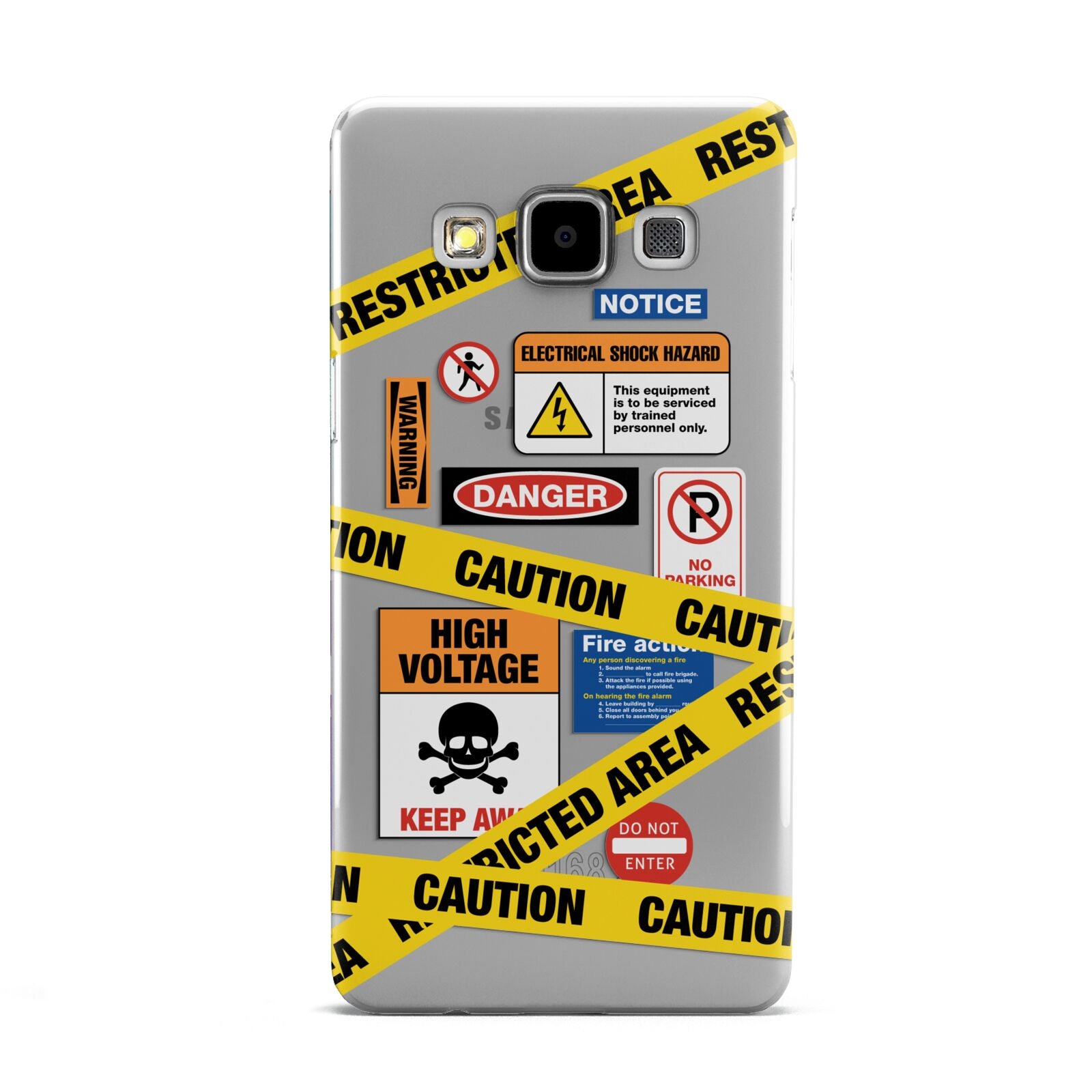 Caution Stickers Samsung Galaxy A5 Case