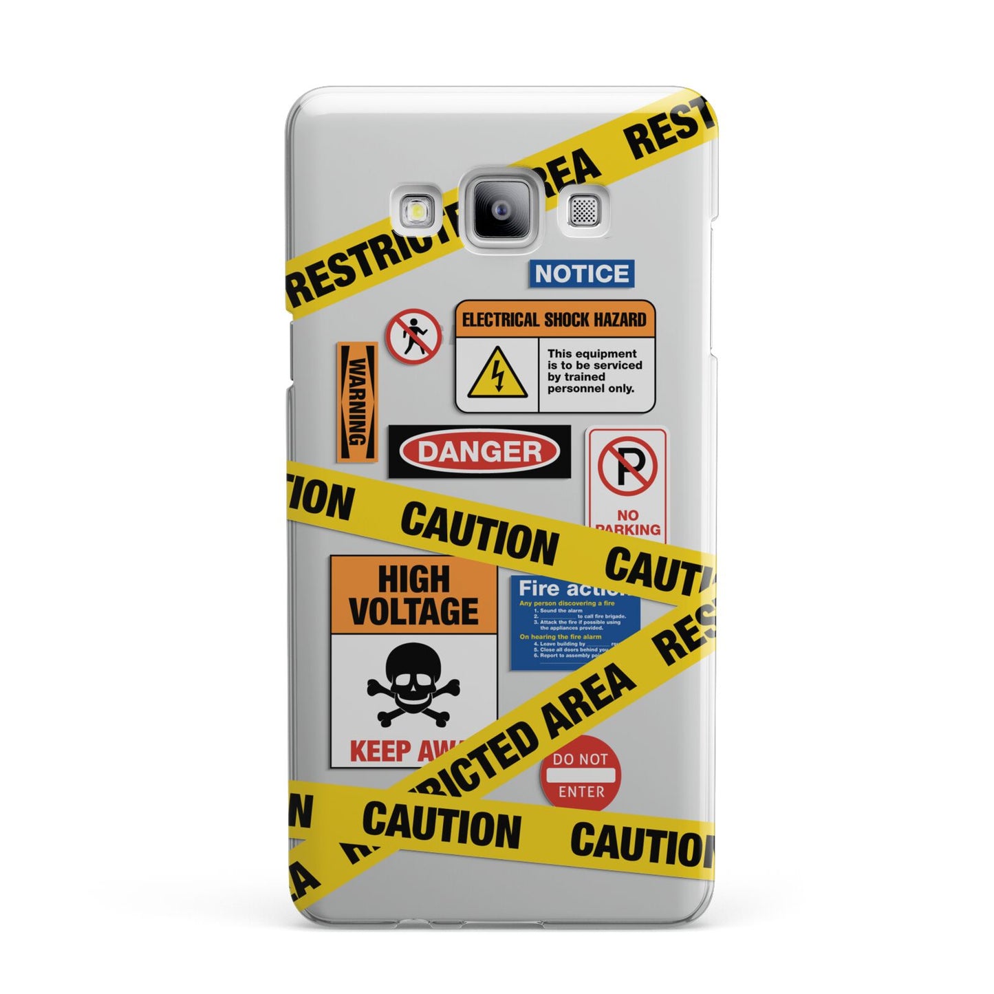 Caution Stickers Samsung Galaxy A7 2015 Case