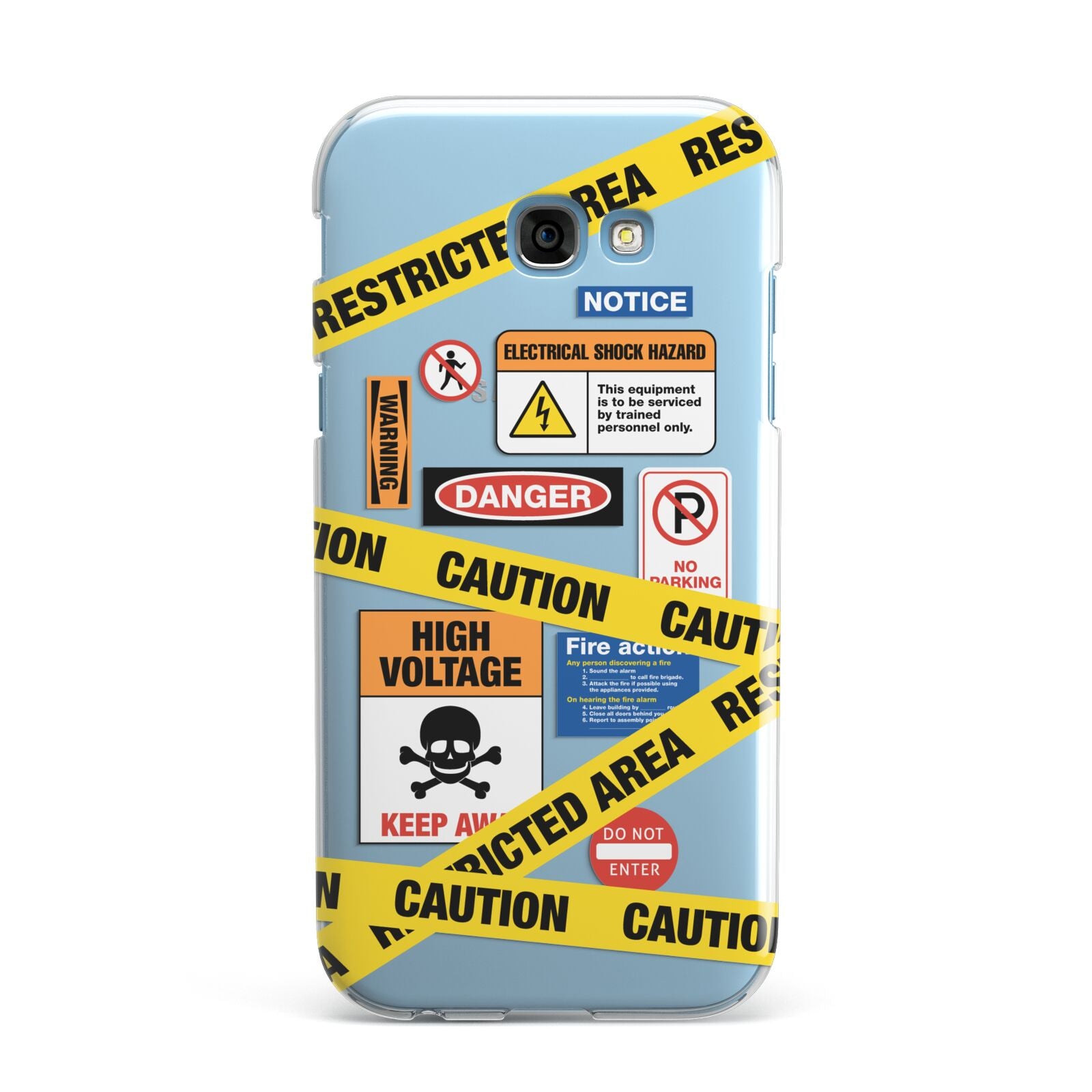 Caution Stickers Samsung Galaxy A7 2017 Case