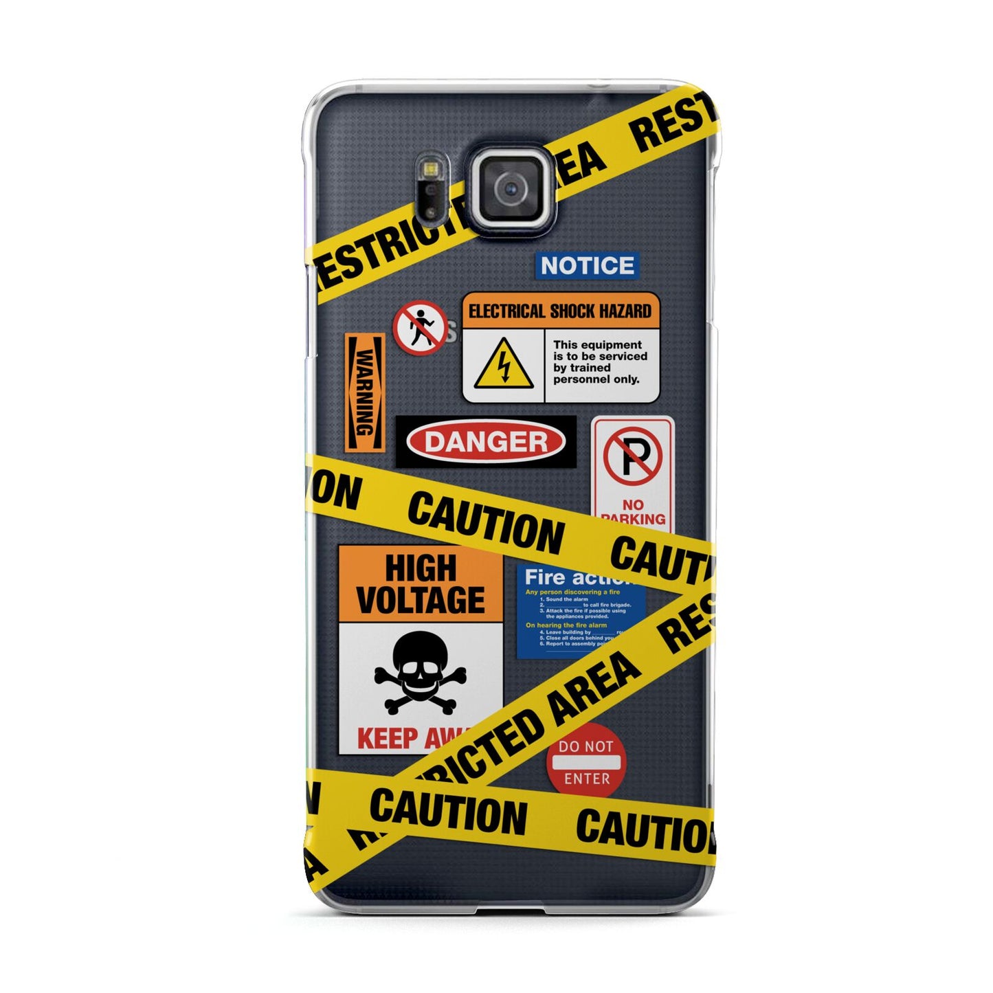 Caution Stickers Samsung Galaxy Alpha Case