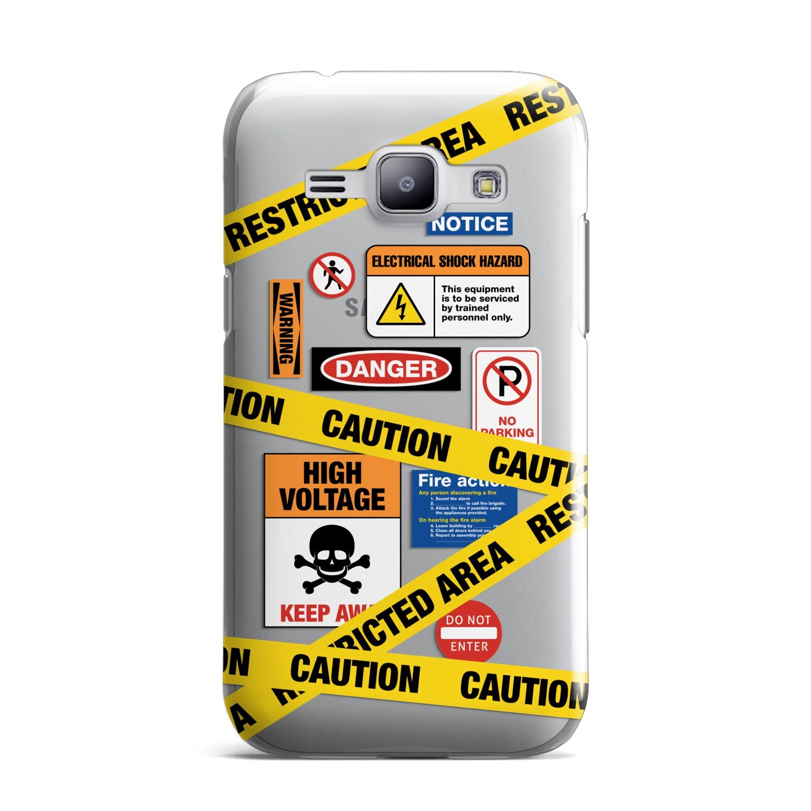 Caution Stickers Samsung Galaxy J1 2015 Case