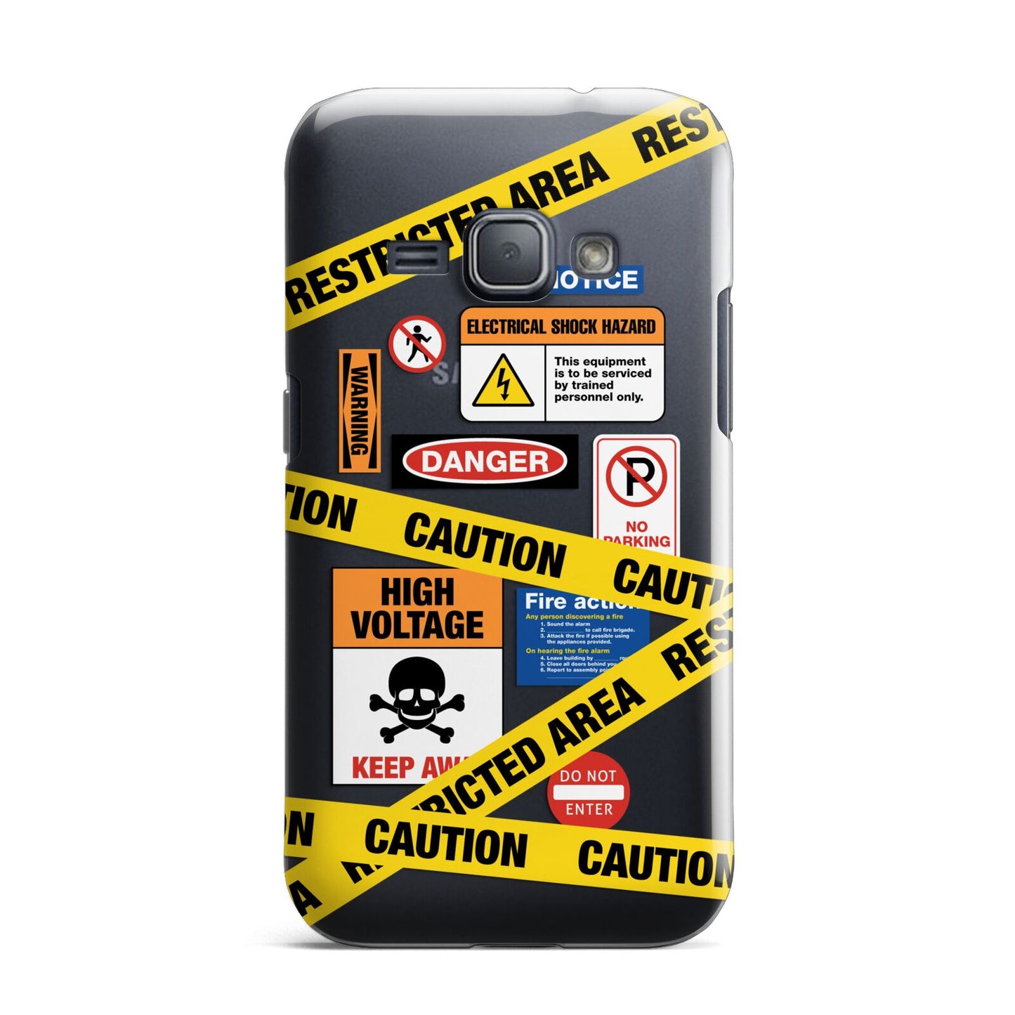 Caution Stickers Samsung Galaxy J1 2016 Case