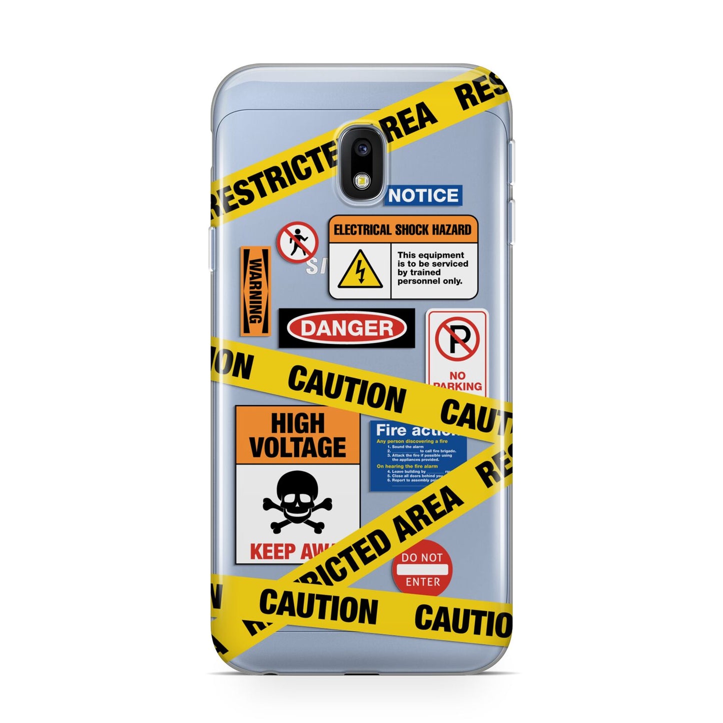 Caution Stickers Samsung Galaxy J3 2017 Case