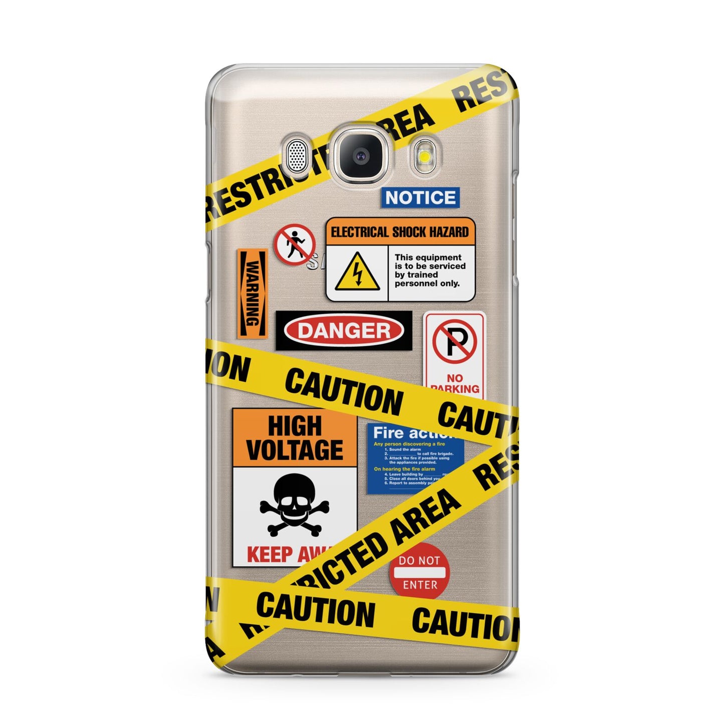 Caution Stickers Samsung Galaxy J5 2016 Case