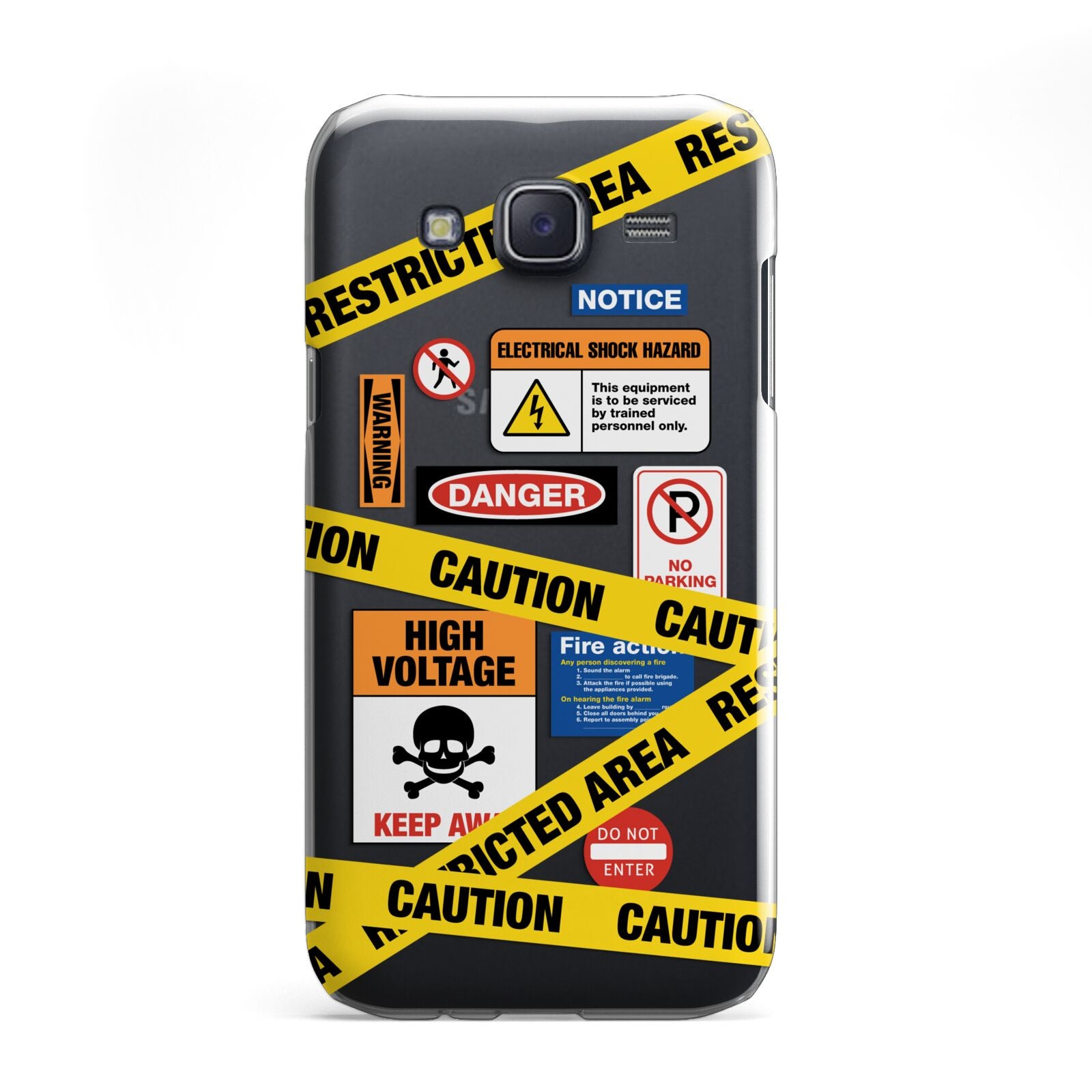 Caution Stickers Samsung Galaxy J5 Case