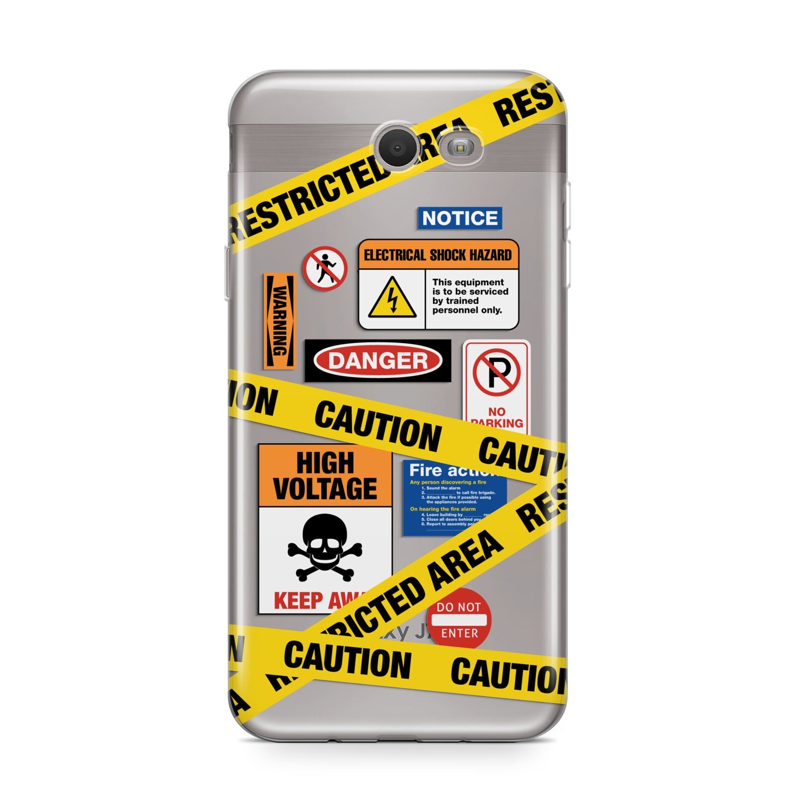 Caution Stickers Samsung Galaxy J7 2017 Case