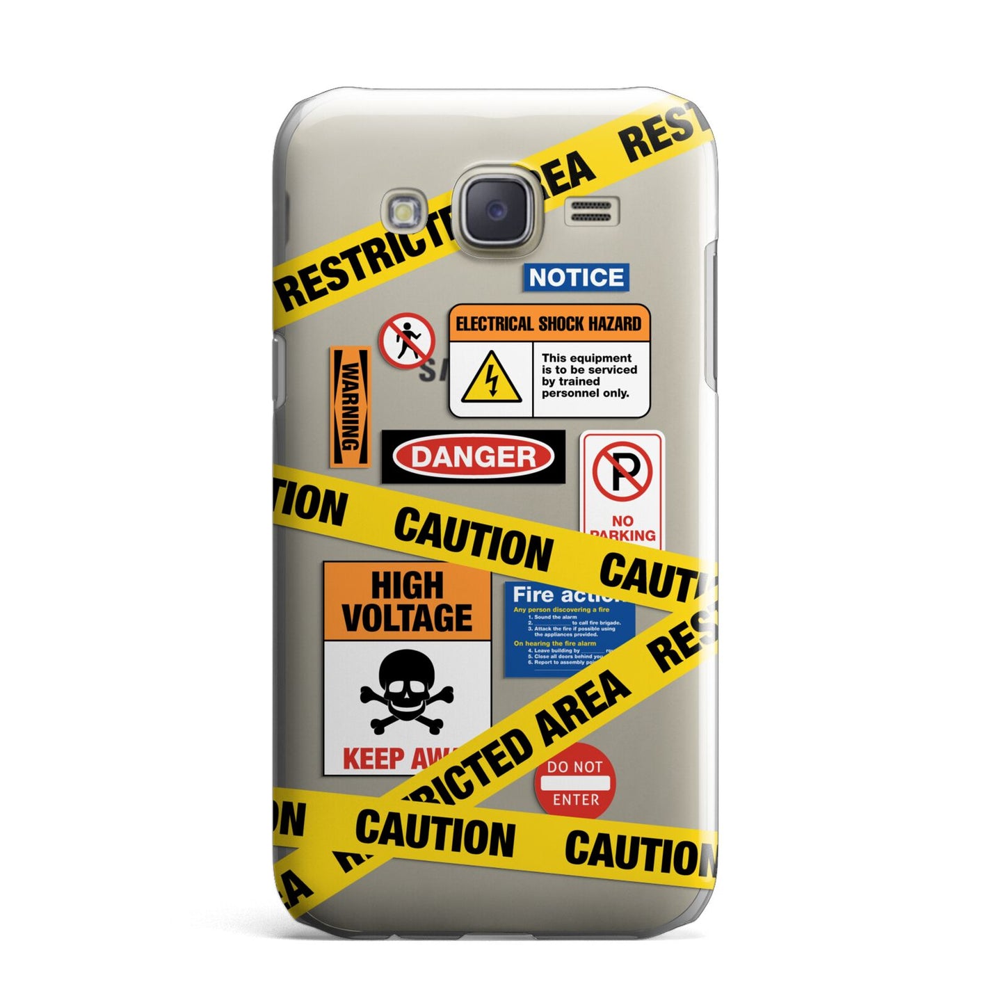 Caution Stickers Samsung Galaxy J7 Case