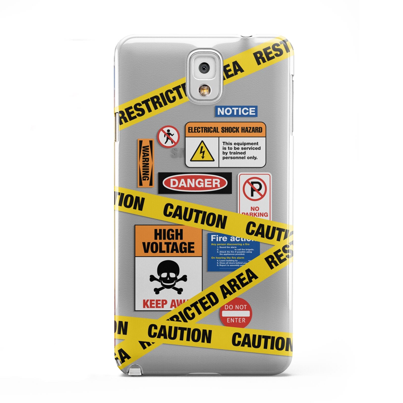 Caution Stickers Samsung Galaxy Note 3 Case