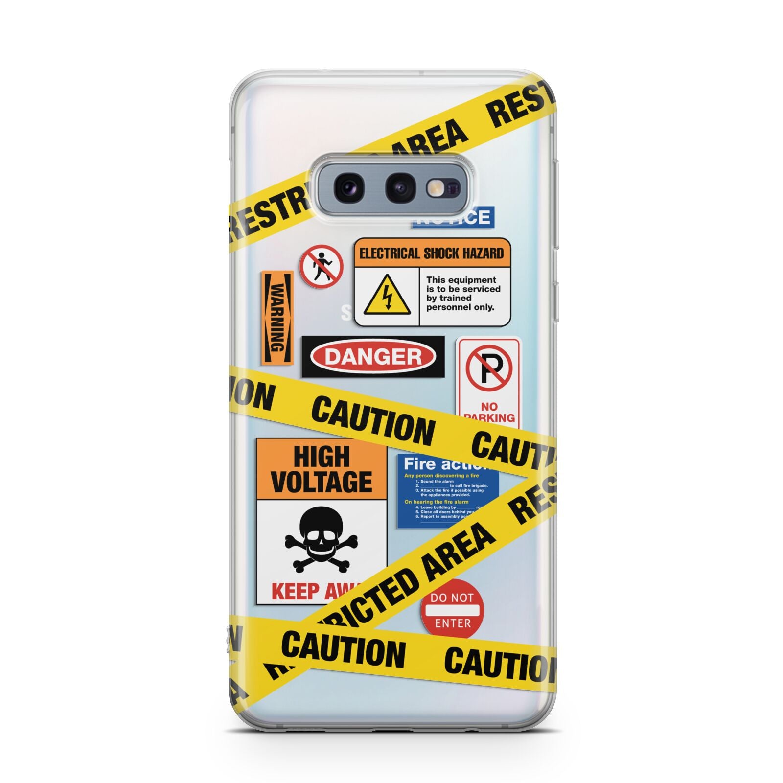 Caution Stickers Samsung Galaxy S10E Case