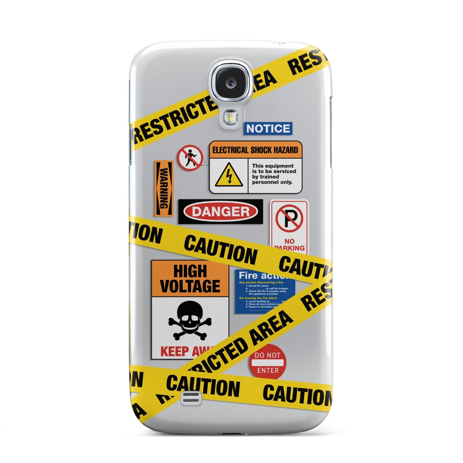 Caution Stickers Samsung Galaxy S4 Case