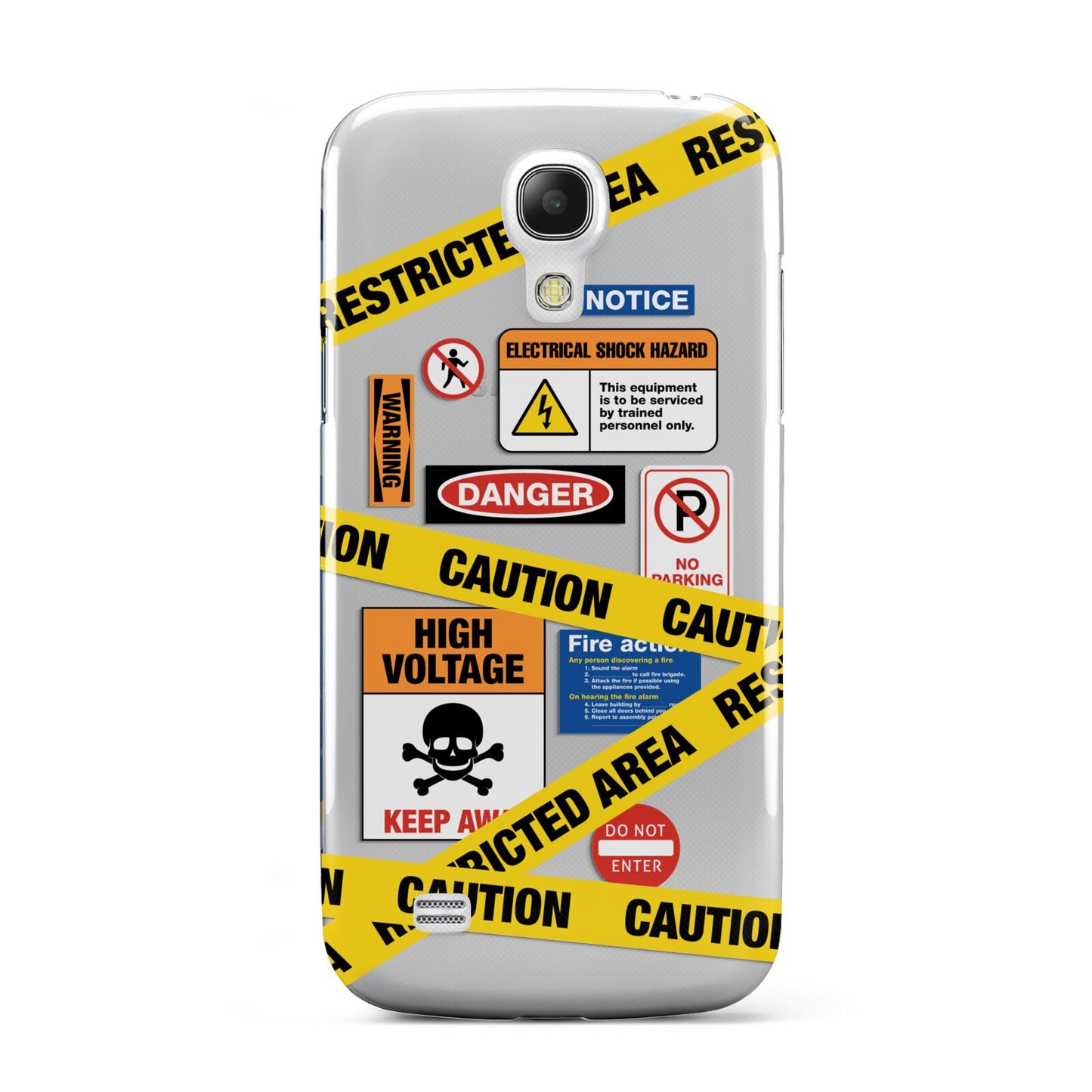 Caution Stickers Samsung Galaxy S4 Mini Case