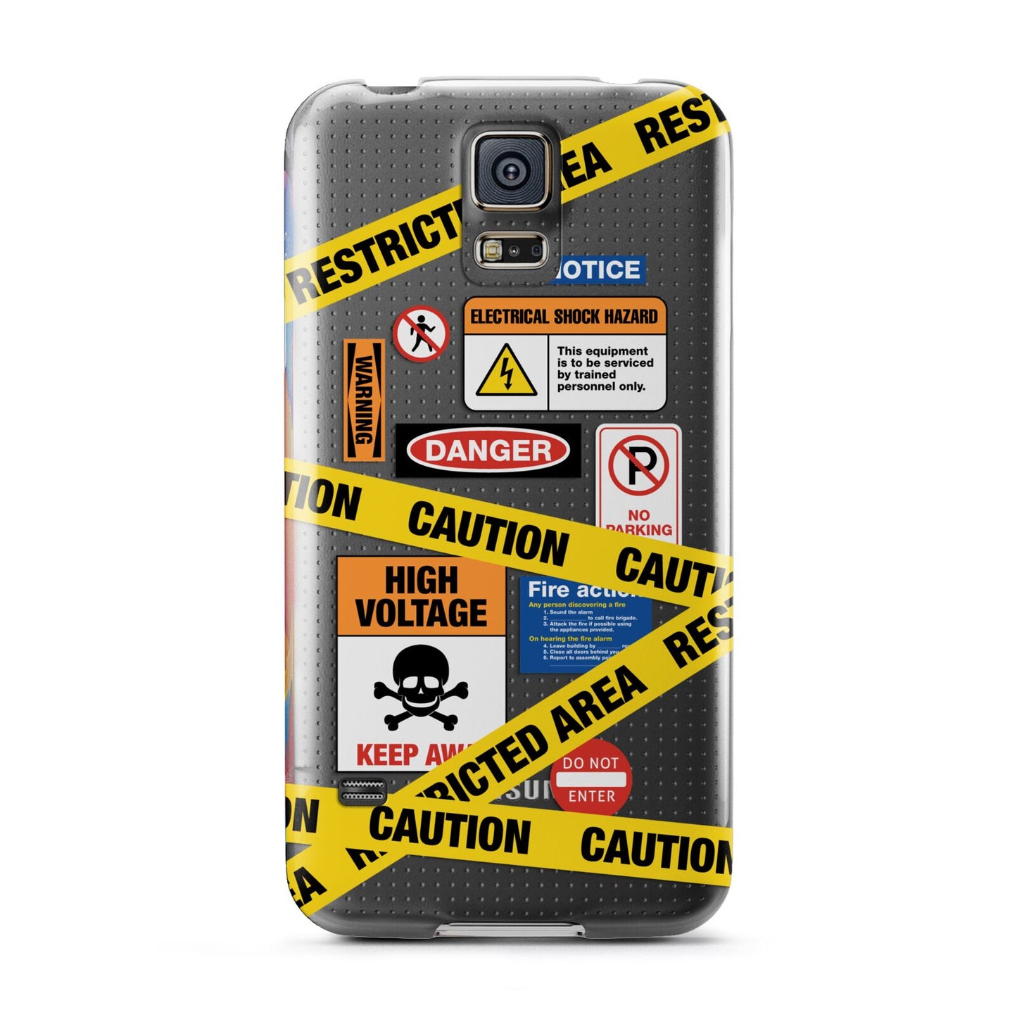 Caution Stickers Samsung Galaxy S5 Case