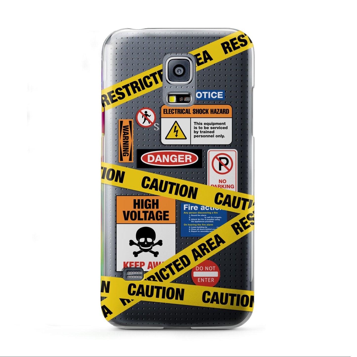 Caution Stickers Samsung Galaxy S5 Mini Case