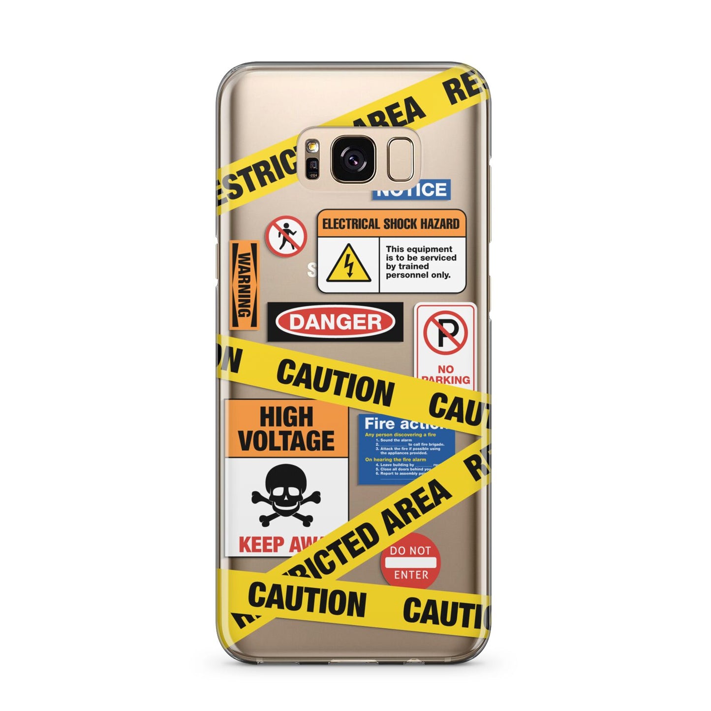 Caution Stickers Samsung Galaxy S8 Plus Case