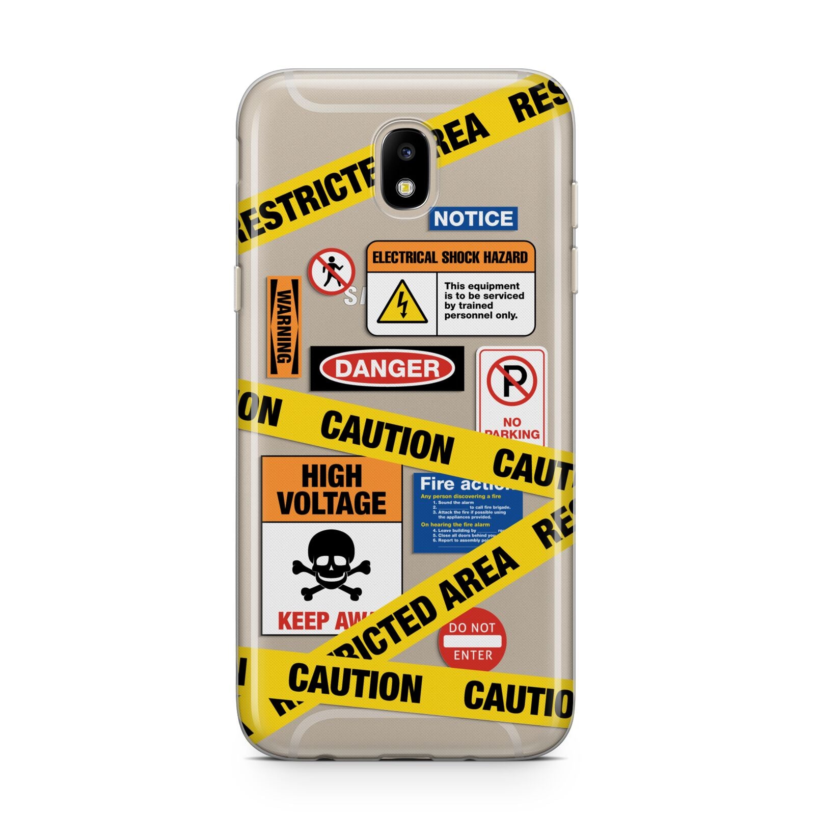 Caution Stickers Samsung J5 2017 Case