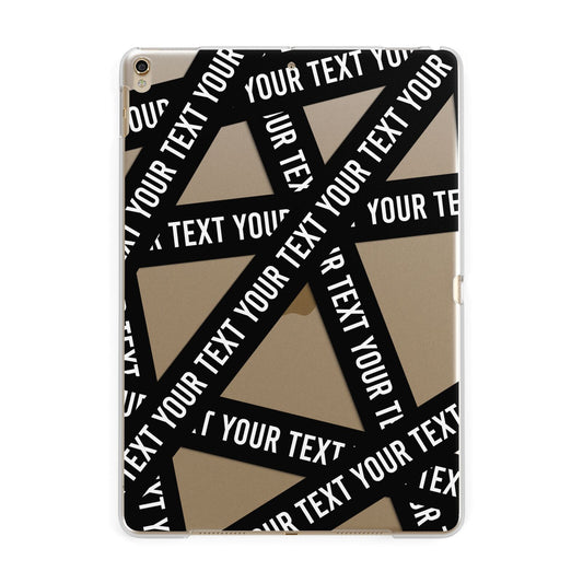 Caution Tape Custom Phrase Apple iPad Gold Case