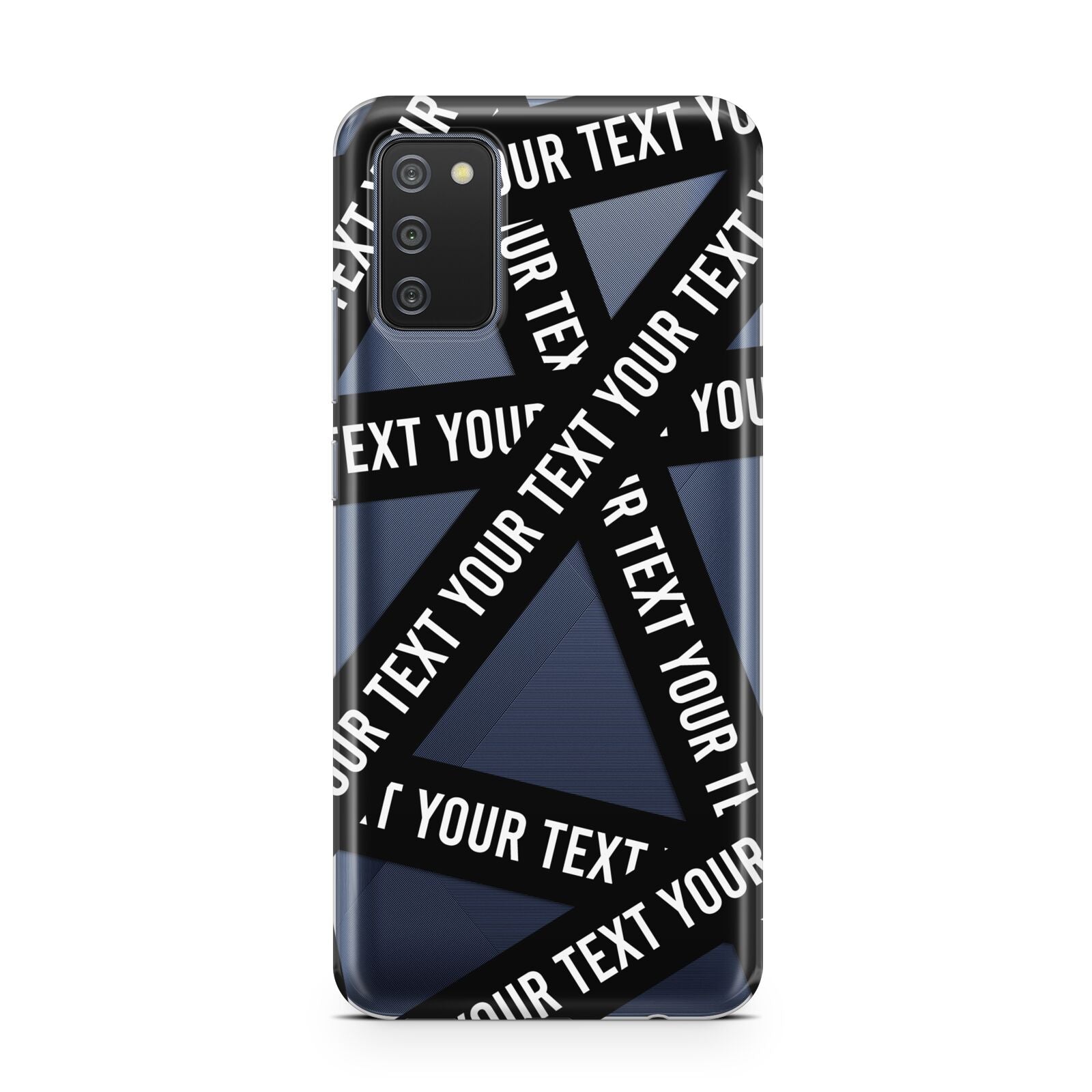 Caution Tape Custom Phrase Samsung A02s Case