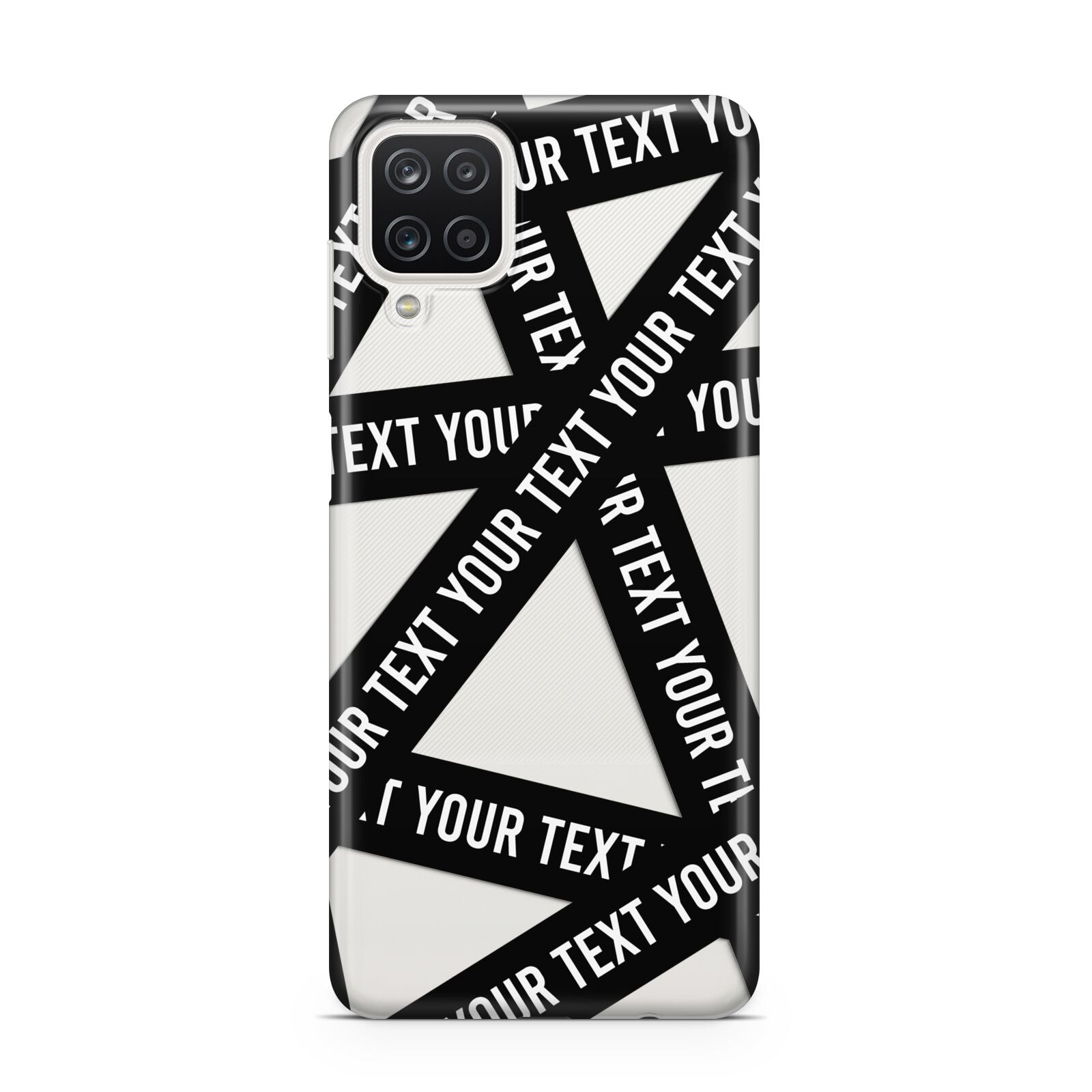 Caution Tape Custom Phrase Samsung A12 Case