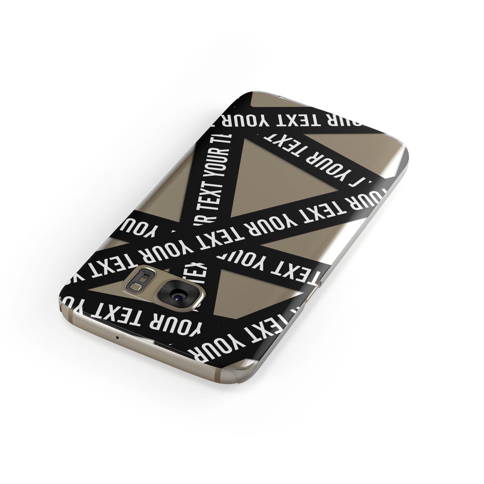 Caution Tape Custom Phrase Samsung Galaxy Case Front Close Up