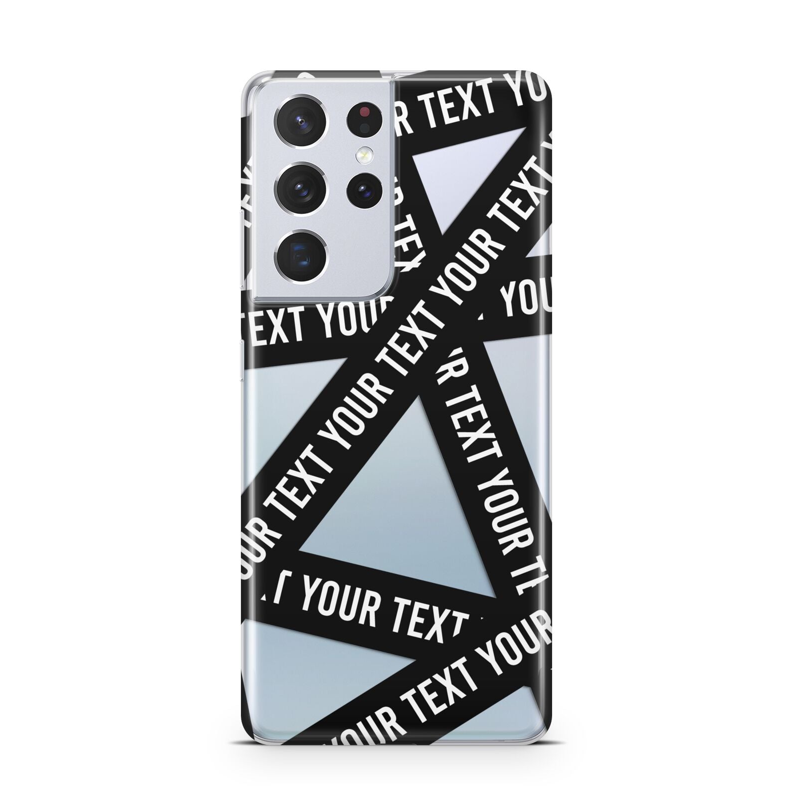 Caution Tape Custom Phrase Samsung S21 Ultra Case