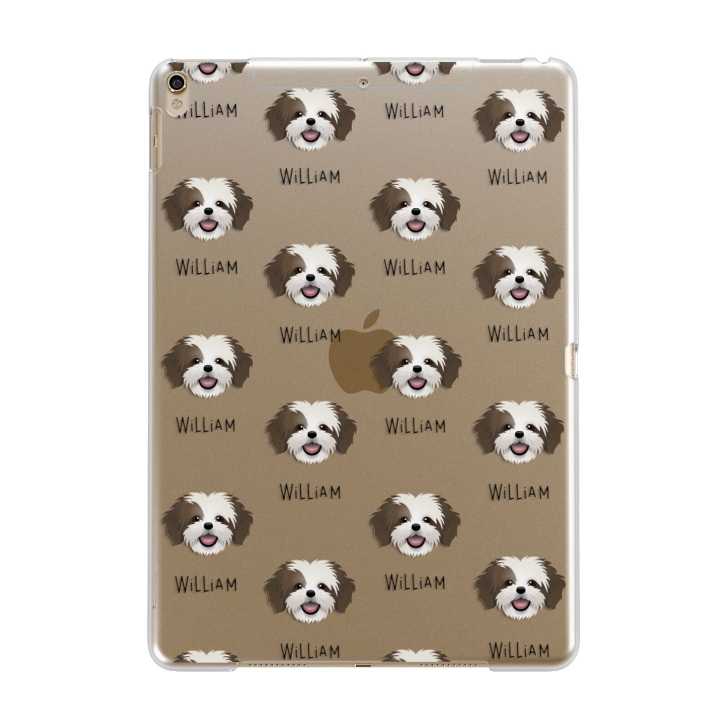 Cava Tzu Icon with Name Apple iPad Gold Case