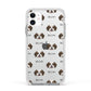 Cava Tzu Icon with Name Apple iPhone 11 in White with White Impact Case