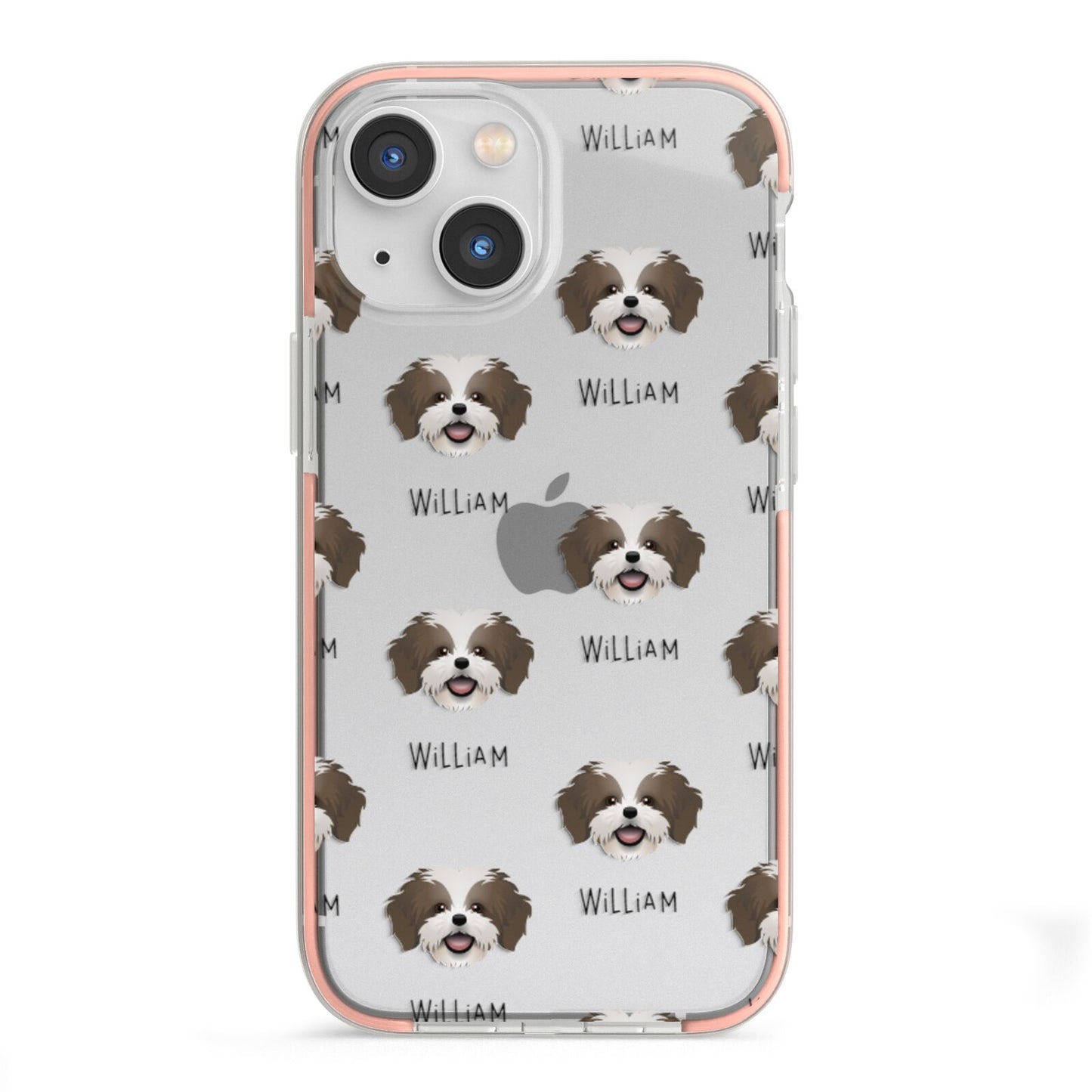 Cava Tzu Icon with Name iPhone 13 Mini TPU Impact Case with Pink Edges